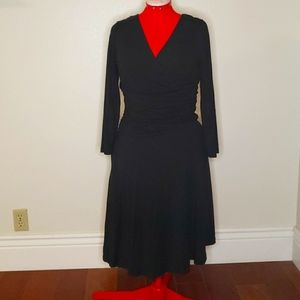 Betabrand XL Waist Slimming V-Neck Dress